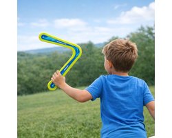 Eddy Toys Boemerang - Frisbee Speelgoed voor Buiten - Boemerang met Bereik 15-20 Meter - Driehoekige Boemerang voor Kinderen - Assorti Kleuren - 1 Willekeurige Kleur