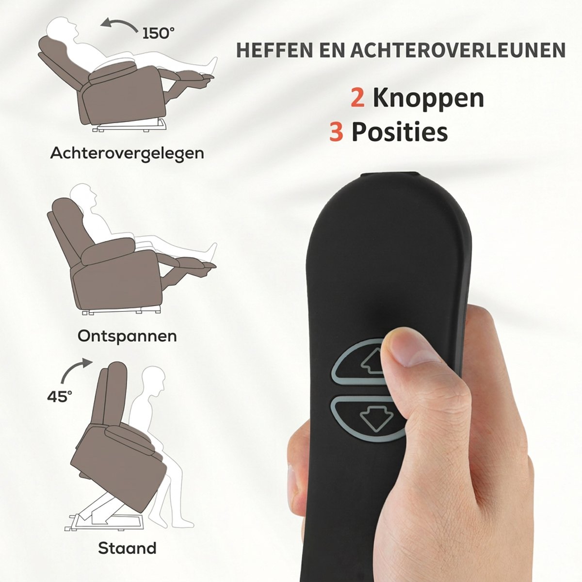 Smart-Elite Massagestoel Elektrisch Lichtbruin Zeer Comfortabel - afbeelding 2