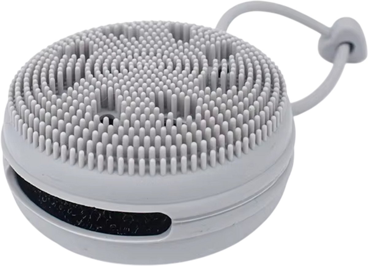 Siliconen Gezichtsborstel & Mini Gezichtsreiniger – Exfoliërende Scrubber voor Dieptereiniging, Blackhead Verwijdering en Huidverzorging - Grijs