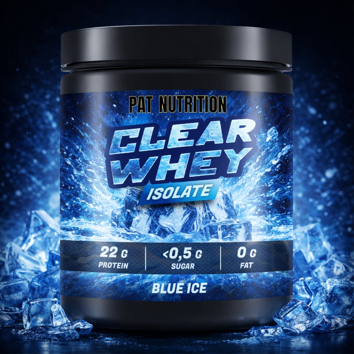 PAT Nutrition - Clear Whey Isolaat - 500 gram - 20 porties - Blue ICE