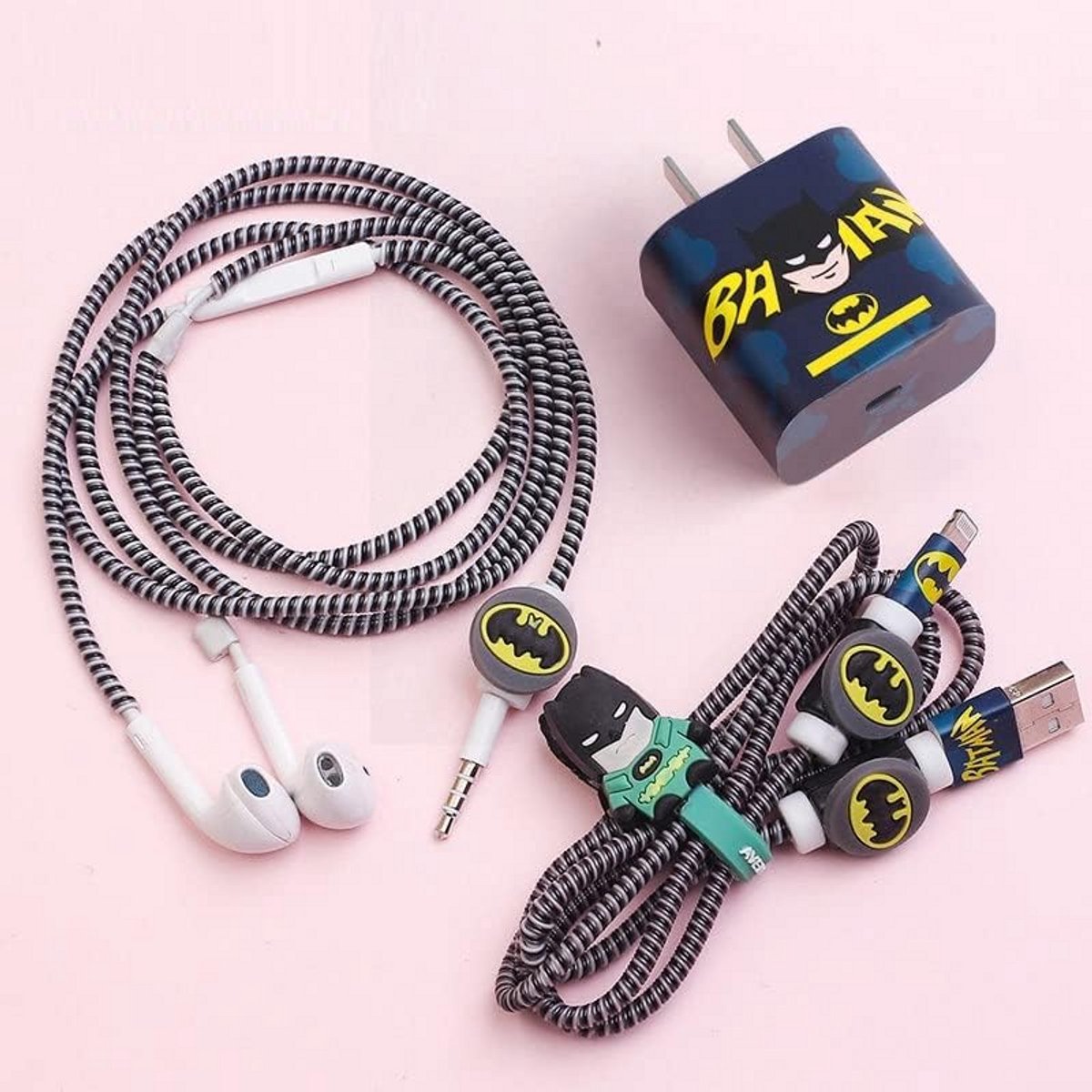 Kabel Bescherm Set - Kabel Organizer Set - Kabelbeheer Thuis - Zes Delige Kit - Compact Pakket