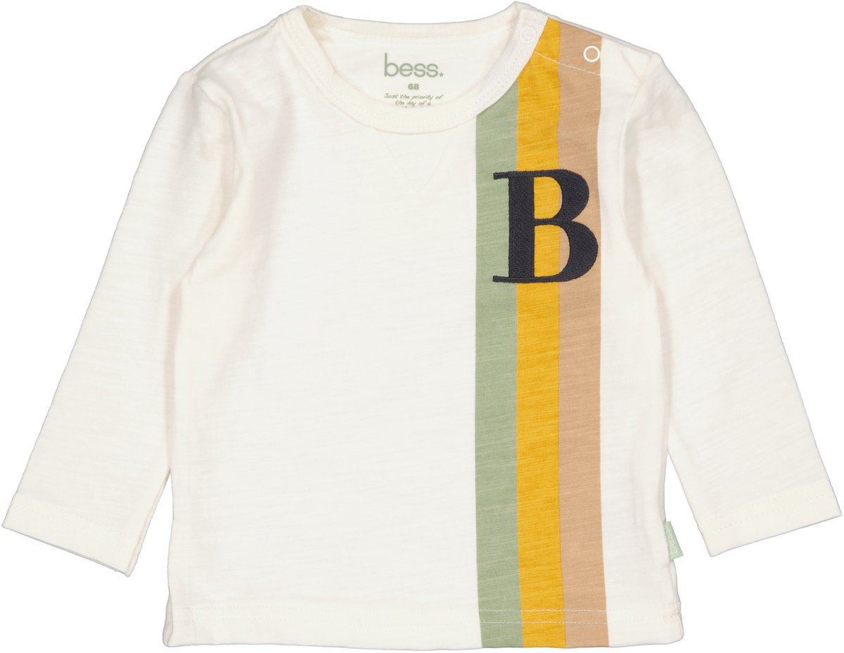 B.E.S.S. Baby Shirt B Off White maat 74