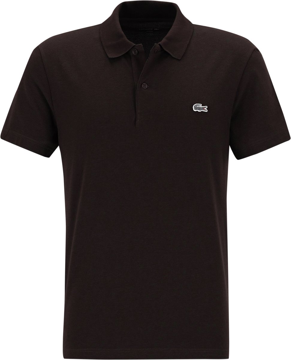 Lacoste Sport Polo Regular Fit stretch buffel donkerbruin