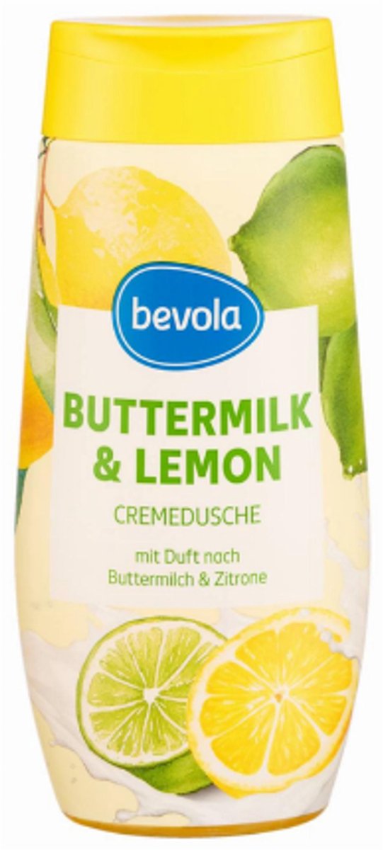 Bevola Douchegel - Crèmedouche | 1x 300ml - Buttermilk & Lemon | Vegan - Rijke Verzorging