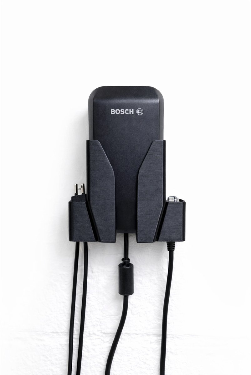 Bosch E-Bike Oplader Houder Wand – Geschikt voor Bosch 4A Charger Smart System (BPC3400) – Wandhouder E-Bike Lader – Opladerhouder Garage / Schuur