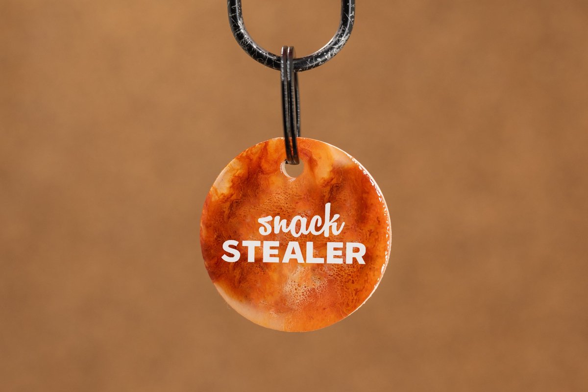 Crackerjack hondenpenning - Fun tag - Snack stealer - slijtvast - moddervast - uniek - leuk als cadeau
