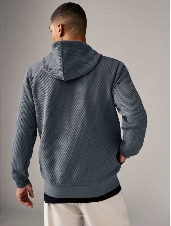 Next - Heren - Pullover-hoody met textuur - Grijs