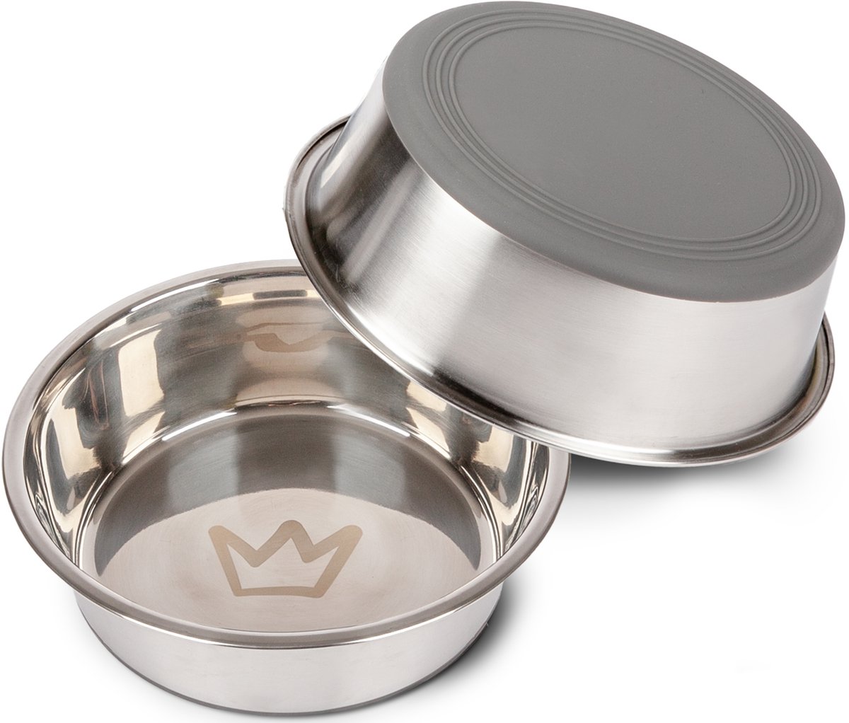 Rudelkönig Hondenbak RVS 2x 900ml – Voerbak hond roestvrij staal met antislip