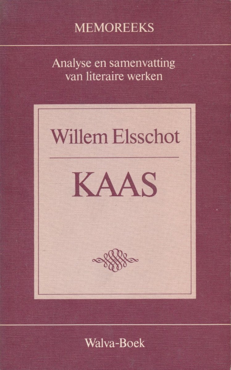 Omslag van Memoreeks: Willem Elsschot - Kaas