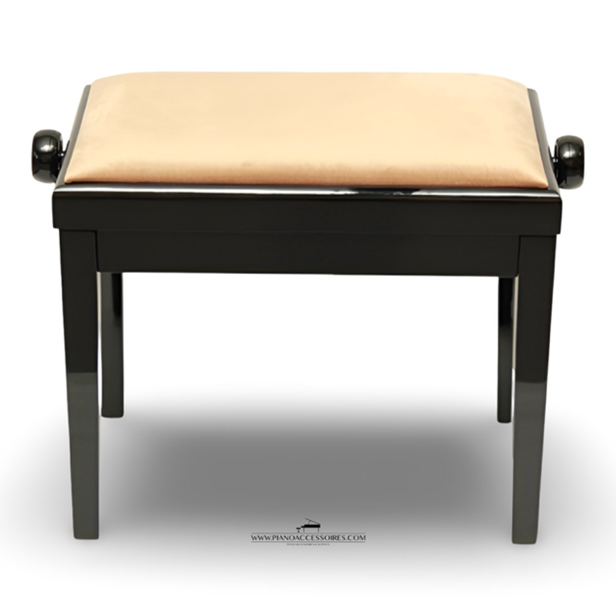 Pianobank GPPD Model 3 Zwart HG, crème stofzitting