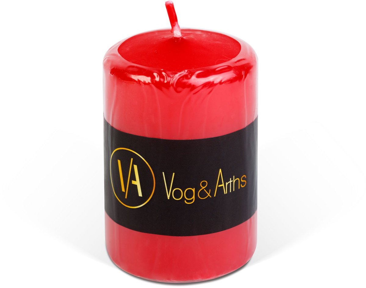 Kaars - rood, ongeparfumeerd - 130 g 1 Stuks [58807A]