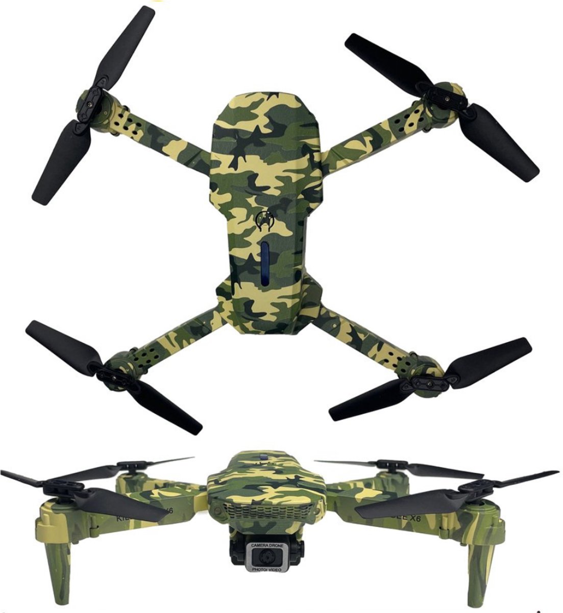 Bol.com Killerbee X6 Desert Eagle - Camouflage Drone met dubbele camera - geschikt voor kinderen en kvolwassenen - Ultra Fly Mor... aanbieding