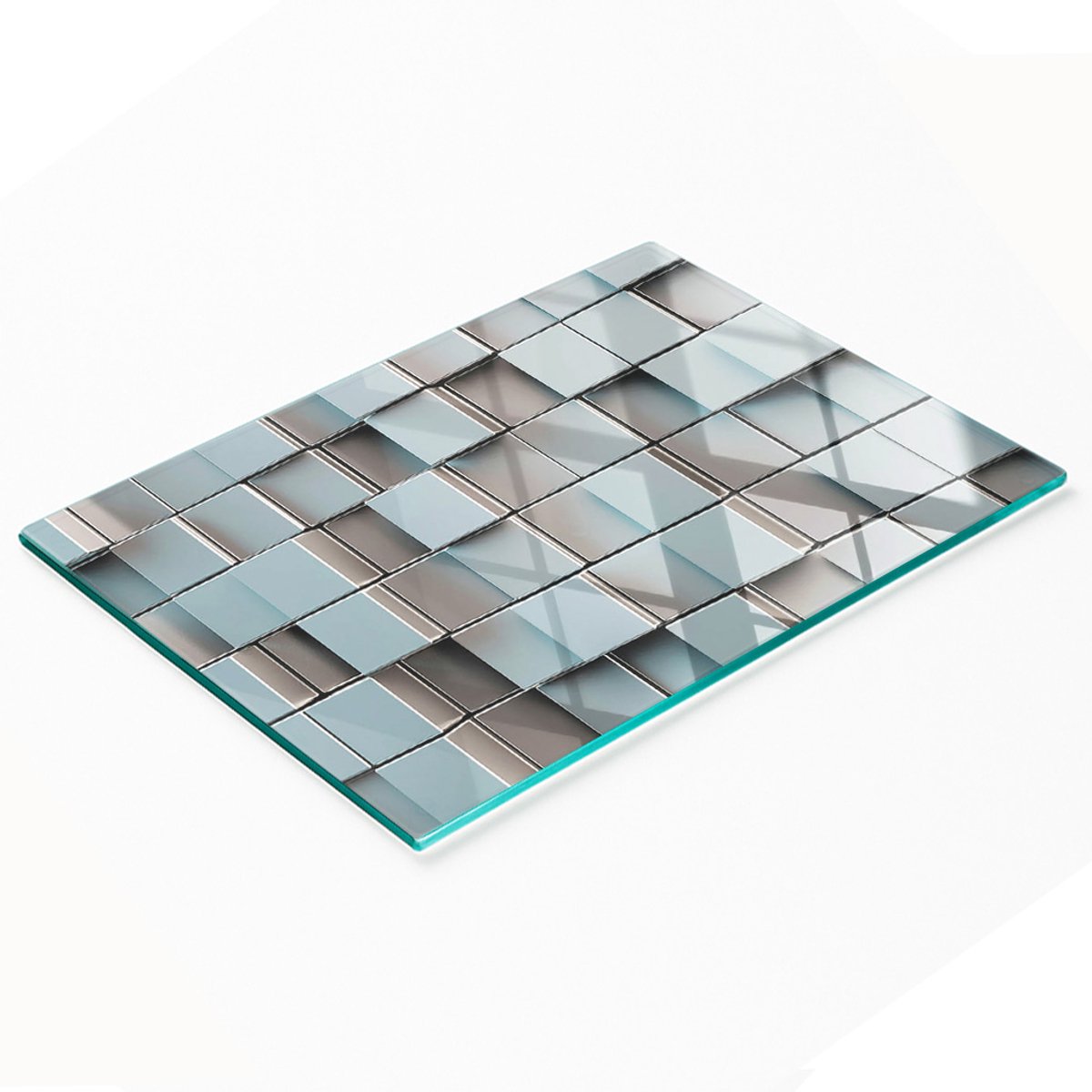 Multifunctioneel decoratief glazen dobbelbord voor in de keuken, 80x52 cm