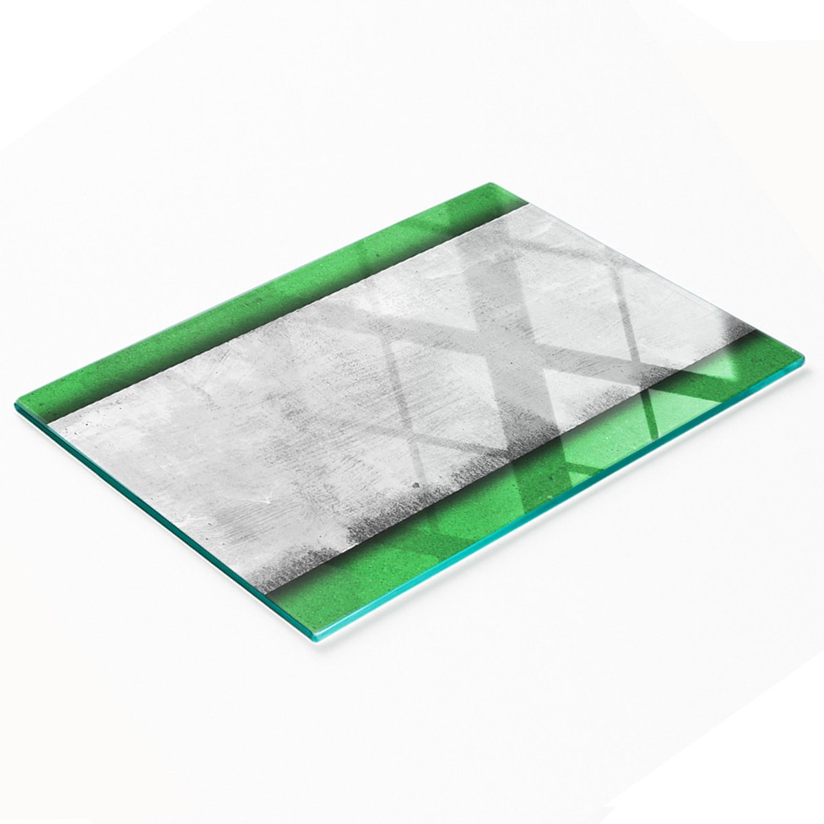Multifunctionele decoratieve glazen keukenplank, groene wandplank, 80x52 cm