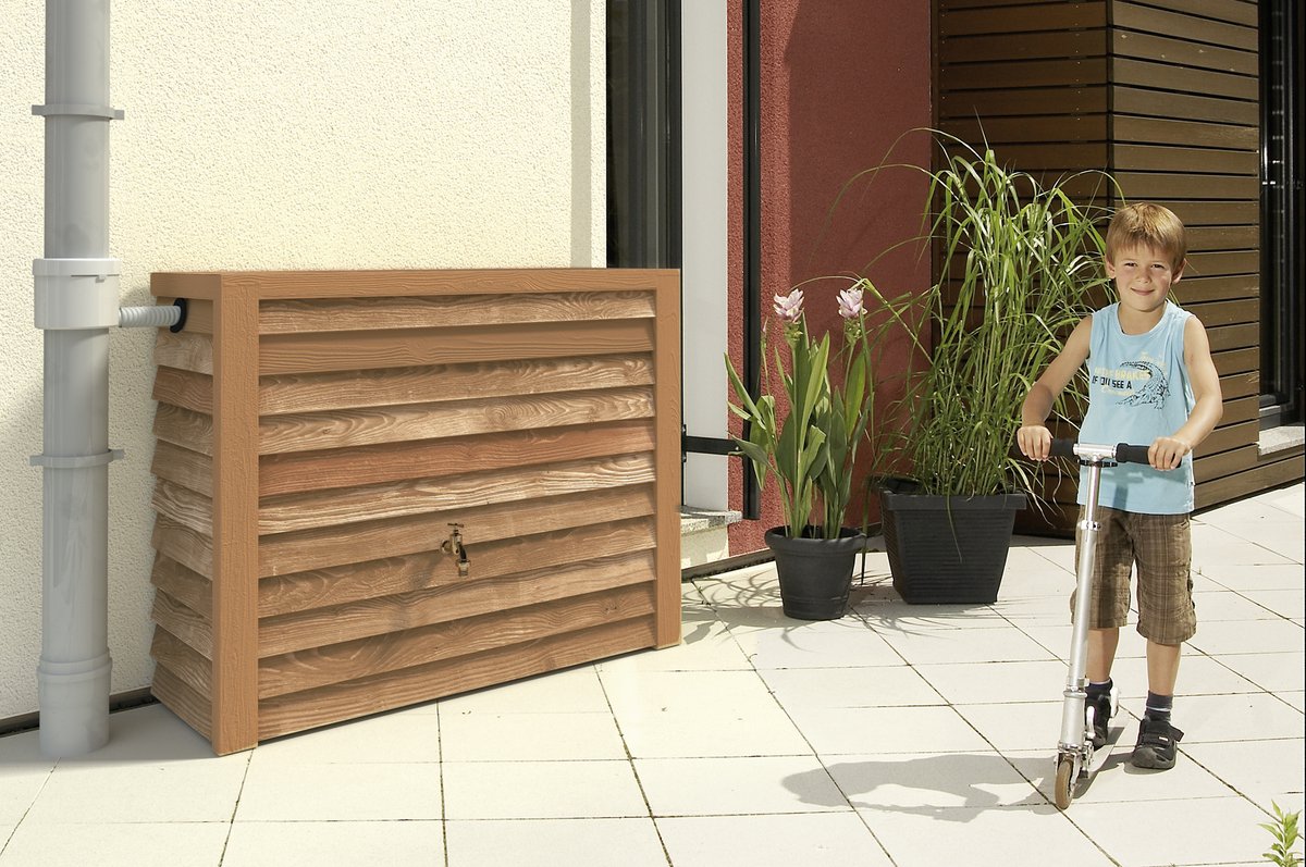 Garantia Woody colonne récupératrice d'eau 350 liter lightwood