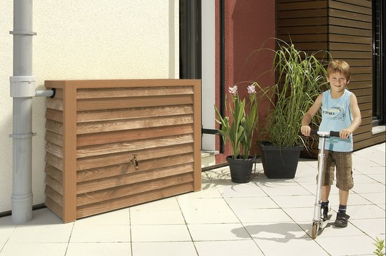 Garantia Rain Barrel Woody Châtain Clair 350 litres