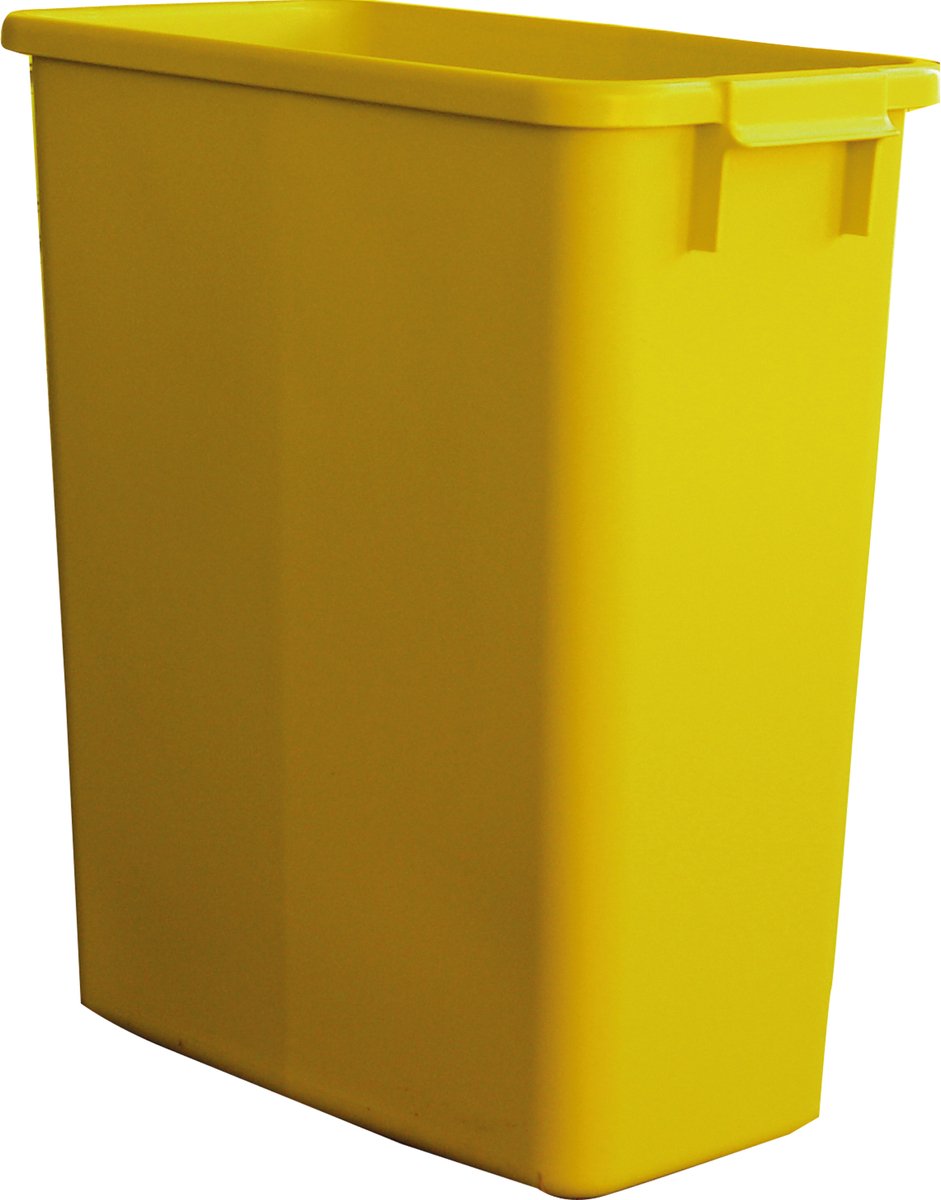 Afvalbak zonder deksel, 60 liter, geel