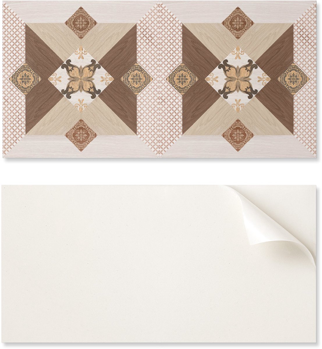 Zelfklevende vinyltegels met mozaïekpatroon en ornamenten, 10x40x20 cm