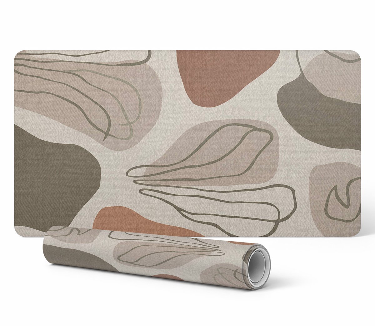 Designer laptop beschermmat met abstracte lijnen, 90x45 cm