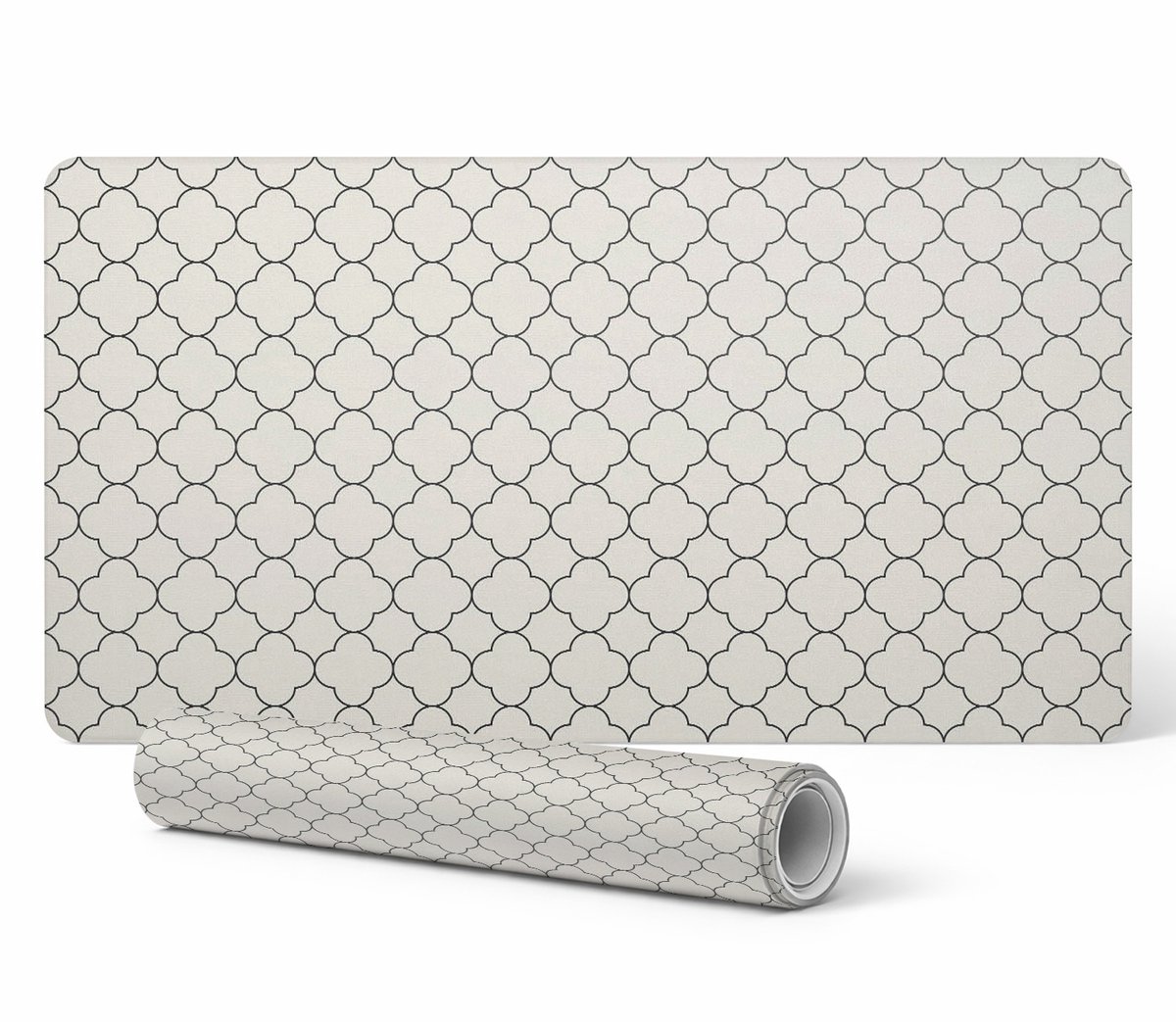 Antislip muis- en toetsenbordmat met geometrisch patroon, 100x50 cm