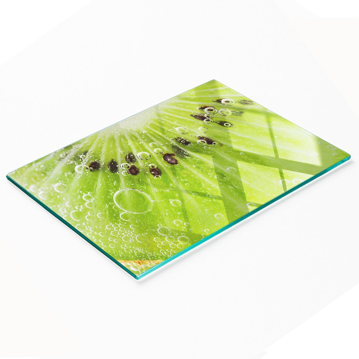 Serveerplank van gehard glas met kiwi-afbeelding, 80x52 cm
