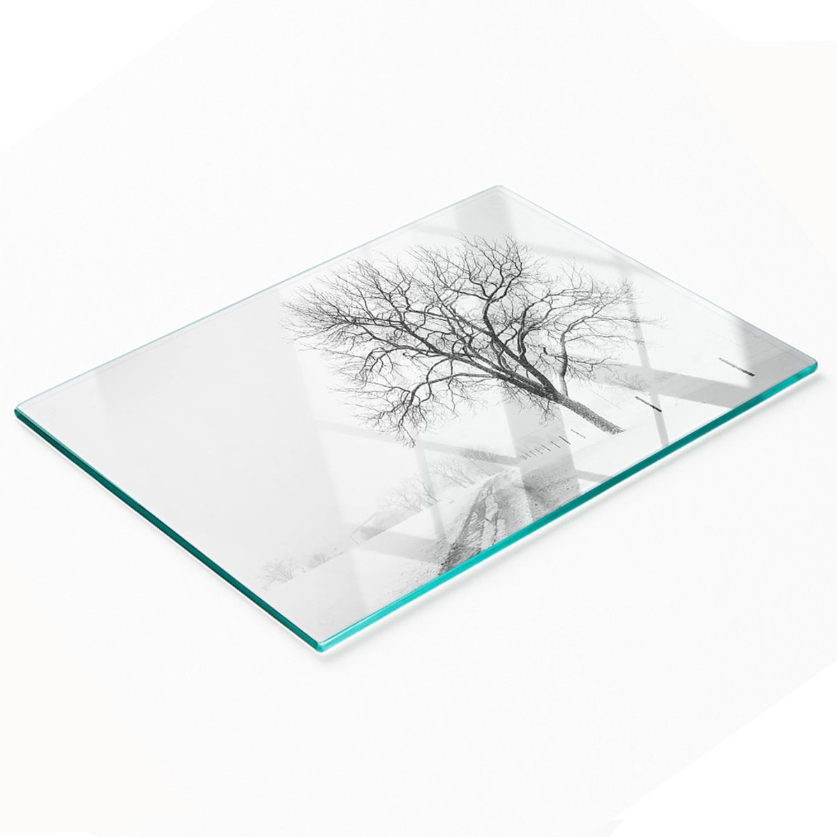 Multifunctionele decoratieve snijplank voor de keuken: geharde winterboom, 80x52 cm