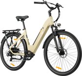 Elektrische Stadsfiets TTGO C3 SE - 250W Motor - 36V 18Ah Accu - 28 Inch - Bereik tot 120km - Shimano 7-Snelheden - Max 25km/u - Beige