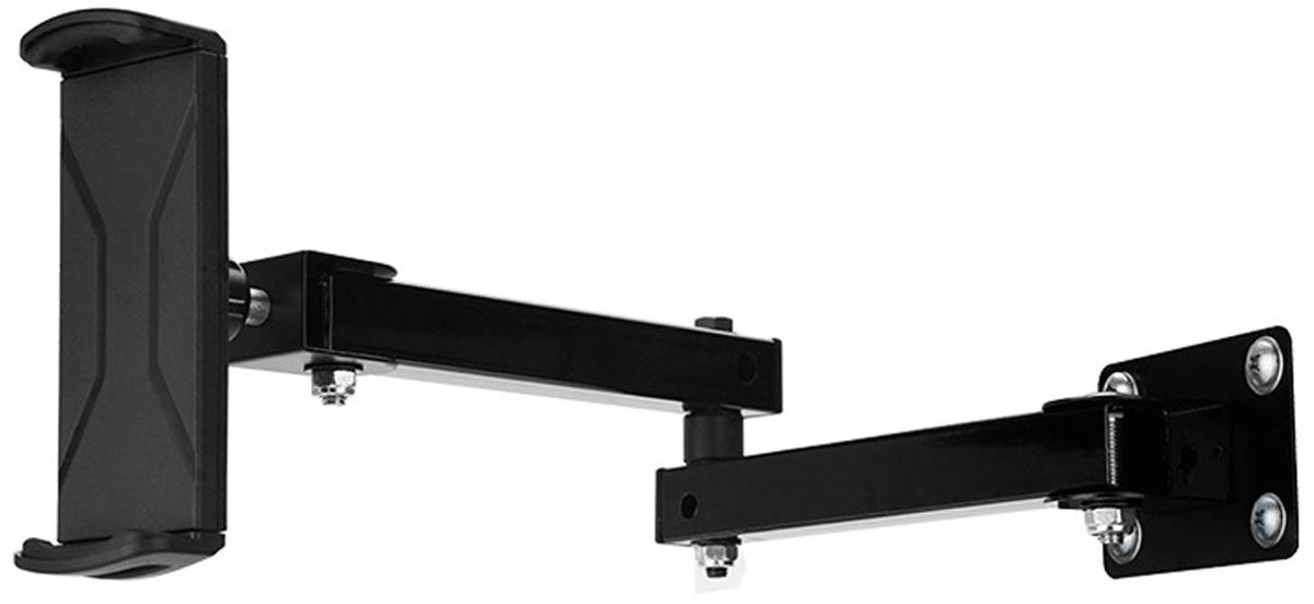Tablethouder – Wandmontage – Aluminium legering opvouwbaar – 1 stuk – Zwart