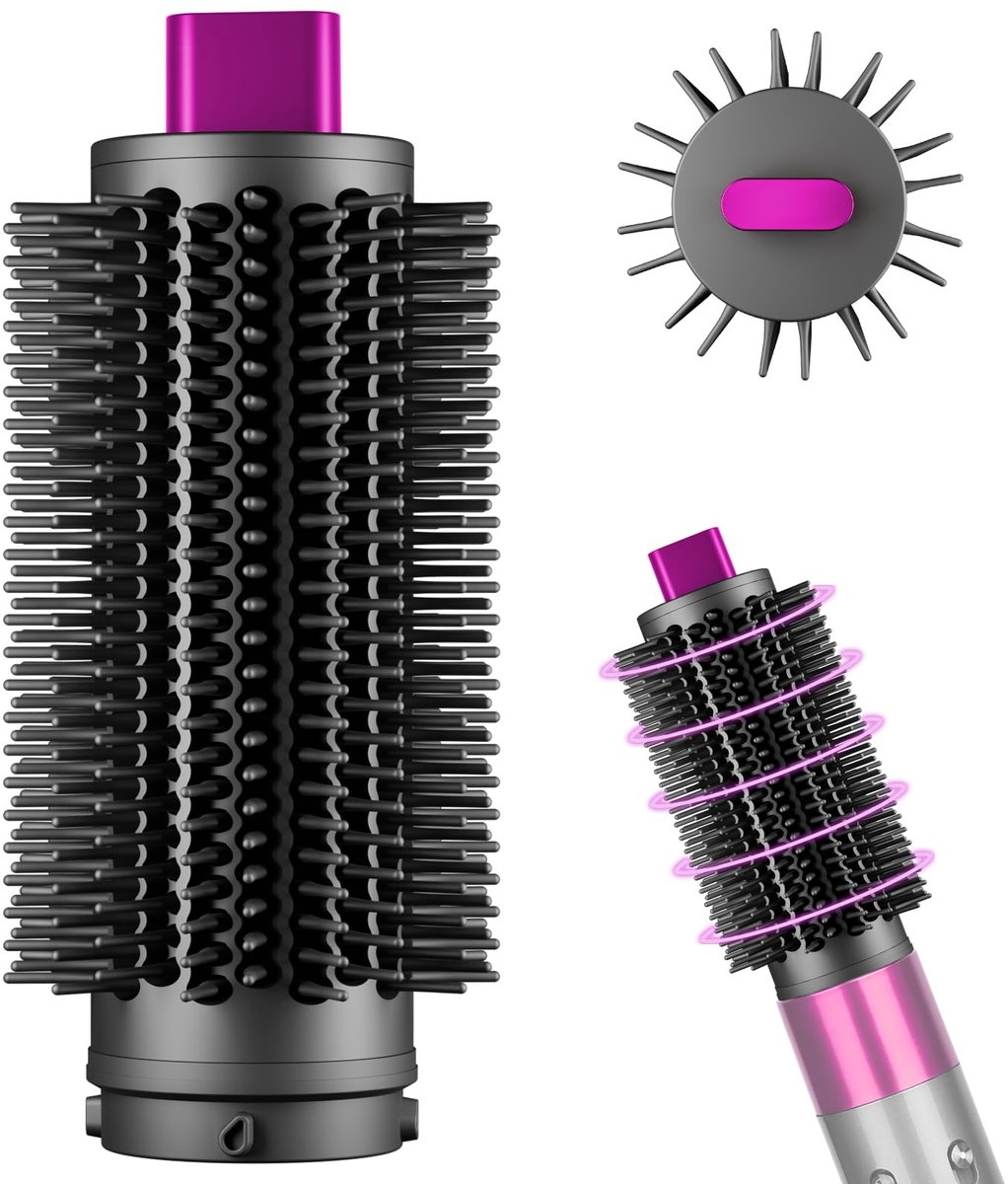 Verbeterde Grote Ronde Volumeborstel - Geschikt voor Dyson Airwrap HS01/HS05/HS08 - Accessoire voor Steil maken, Snel Drogen & Volume (Rood)-Belle's product