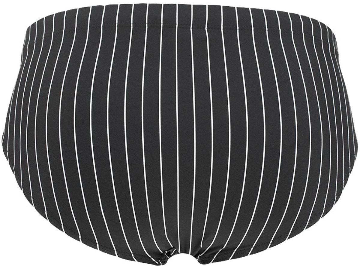 SCHIESSER Nautical Casual heren badkleding - zwemslip met ritszak breiwerk gerecycled strepen zwart — afbeelding 13