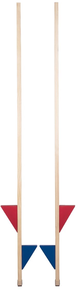 Stelten blauw/rood gemaakt van beukenhout - 170 cm verstelbaar