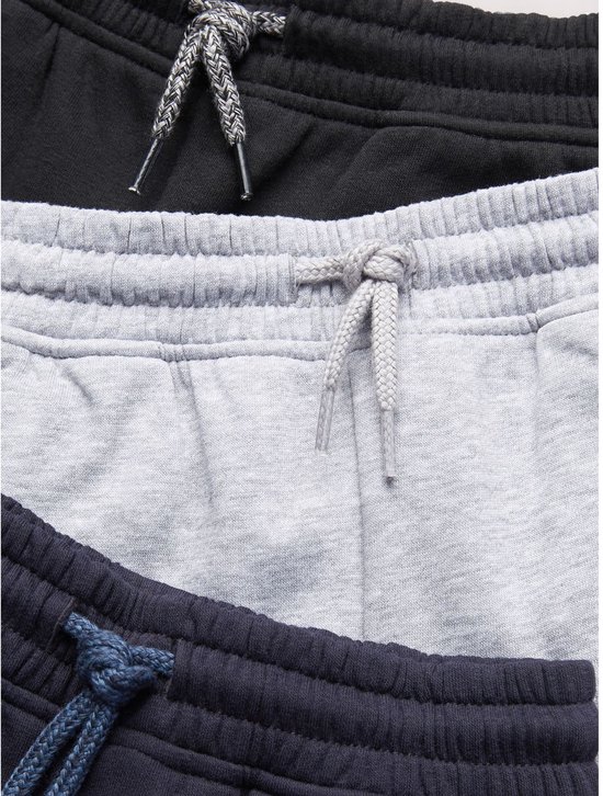 Next - Jongens - Set van 3 slim-fit joggingbroeken - Zwart