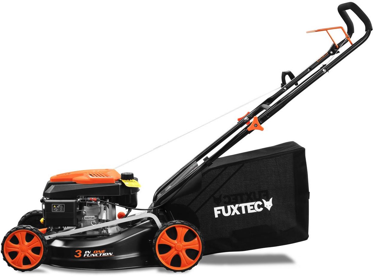 FUXTEC 3in1 Benzine Grasmaaier FX-RM4646ECO - 3,5pk / 2,6kW - 46cm Maaibreedte - 7-traps Maaihoogteverstelling - 4-Takt - Incl. 50L Grasvanger - Mulchfunctie & Reinigingsaansluiting – foto 3