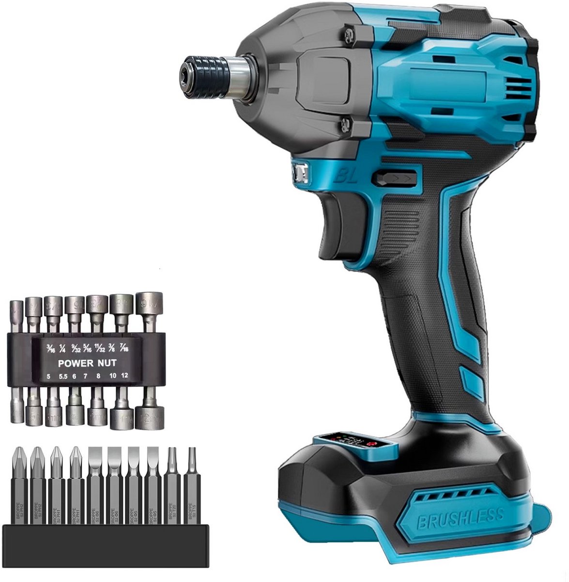 18V borstelloze slagschroevendraaier - 3500 Nm, 3200 tpm, compact ontwerp, snelwisselbare zeskantaandrijving (accu niet inbegrepen)