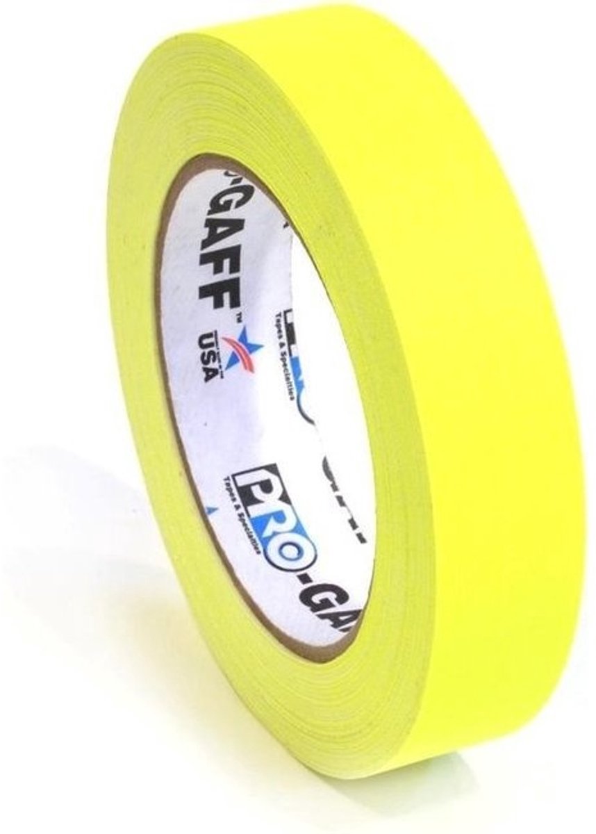 Pro Tapes Pro Gaff Fluor Gaffa Tape 24mm x 22,8m Geel