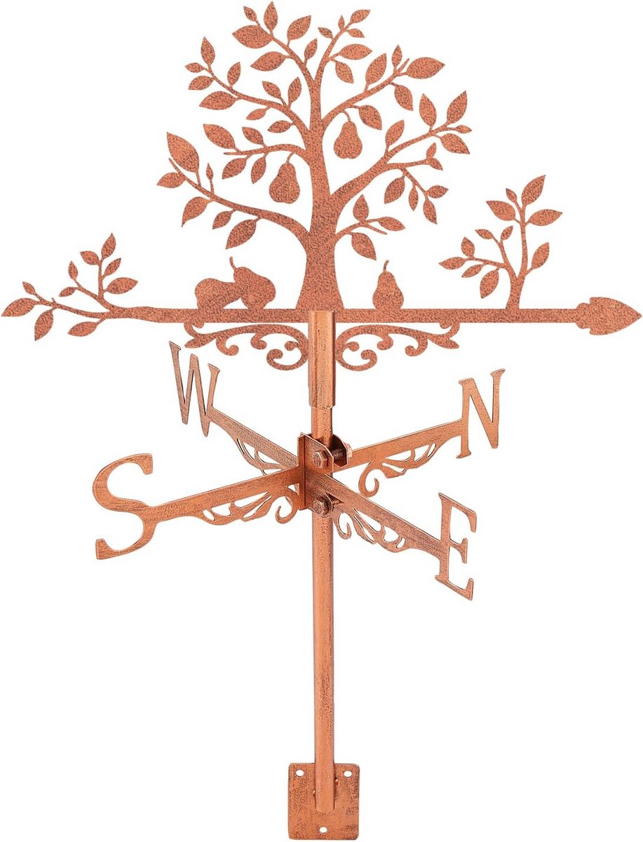 Decoratieve Koperen Windvaan voor Buiten in de Vorm van een Peer