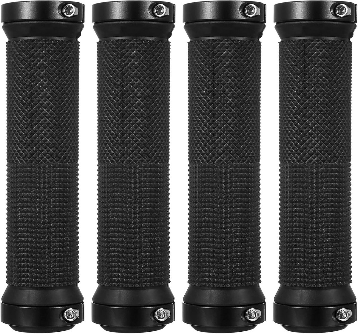 Ergonomische Fietshandvatten - 4 Stuks Antislip Rubberen Handgrepen voor MTB, Racefiets en Stadsfiets (22mm)