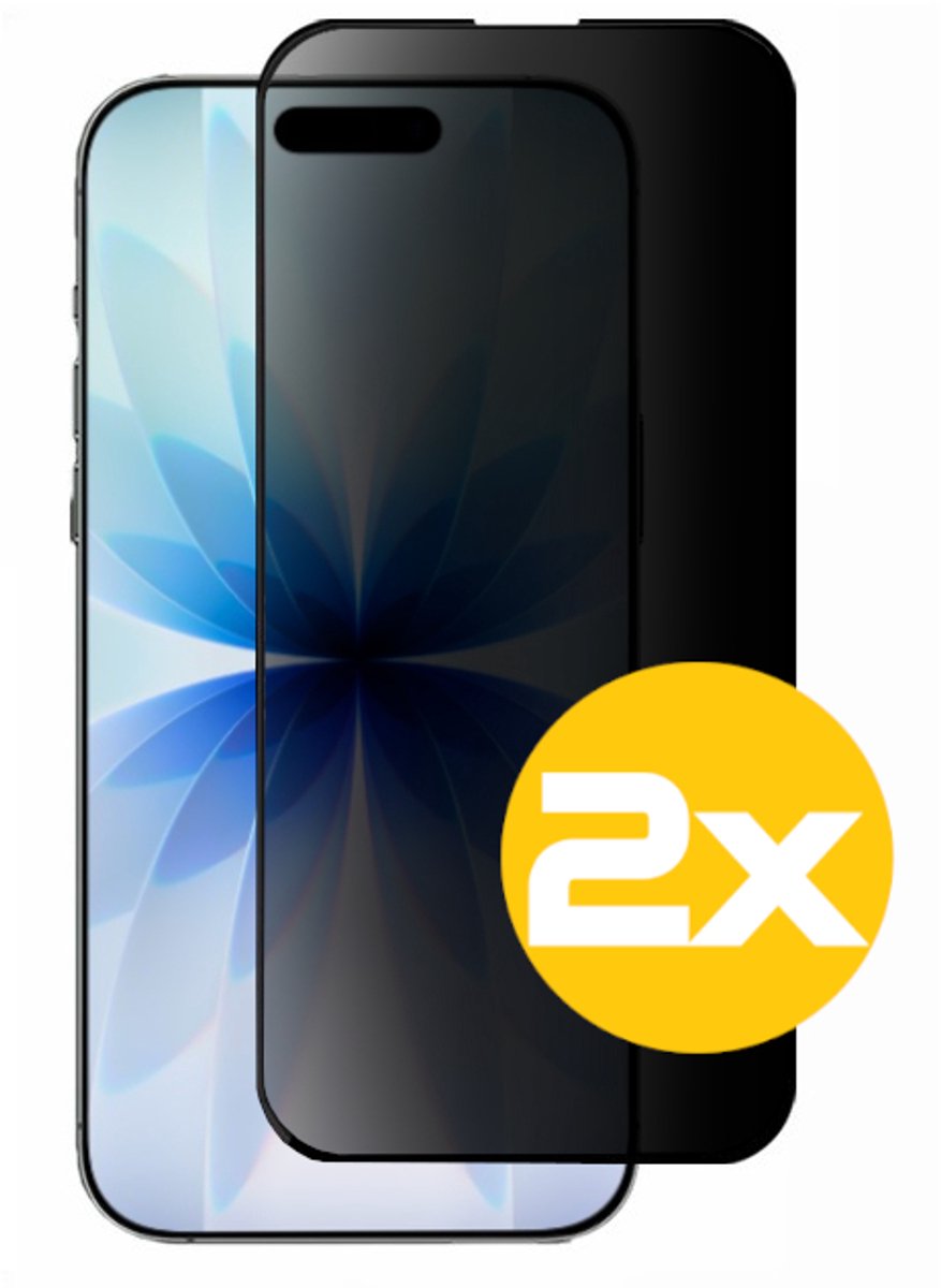 Privacy Screenprotector Geschikt Voor iPhone 17 - Volledige Beschermglas - 2 Stuks