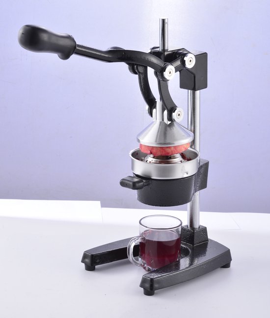 Crestone - Sinaasappelpers - Citroenpers - Limoenpers - Anti Slip - Handmatig - Gietijzer - Pulpfilter - Gebruikt in de Horeca - Zwart van Crestone — afbeelding 3