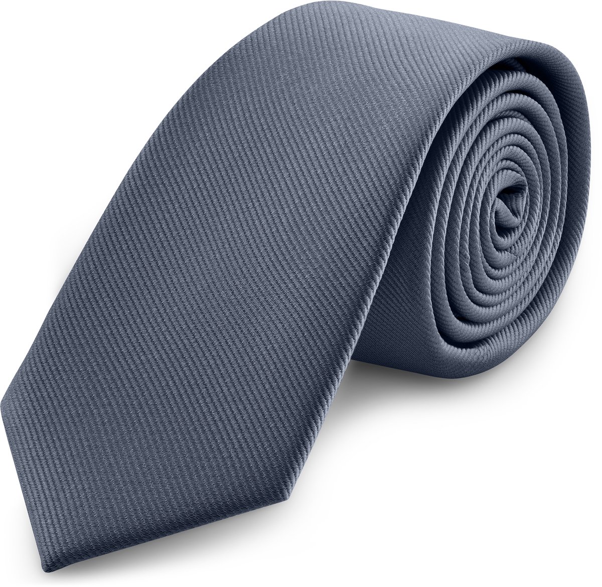 Grafietgrijze Grosgrain Stropdas van 8 cm