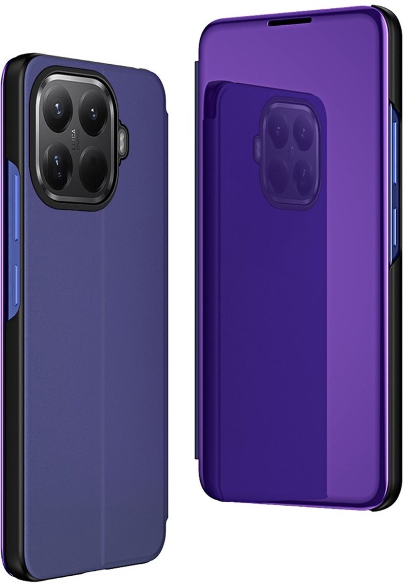 Hoesje geschikt voor Xiaomi 15T Pro - Phonesta Smart View Mirror Book Case - Indigo