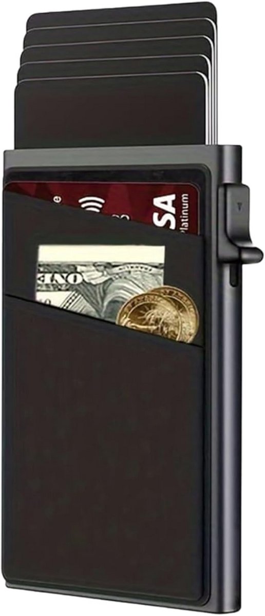 Slanke RFID-blokkerende Kaarthouder voor Creditcards - Pop-up Portemonnee