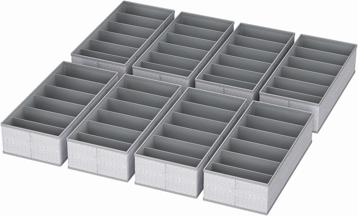 Opvouwbare Lade-Organizer Set voor Kledingkast Sokken en Ondergoed (8 Stuks)
