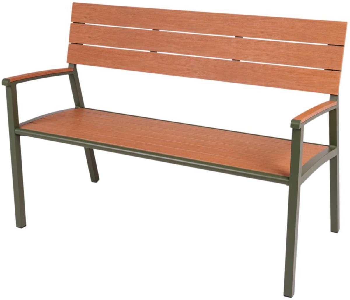 MaximaVida aluminium tuinbank Bermuda 120 cm olijfgroen