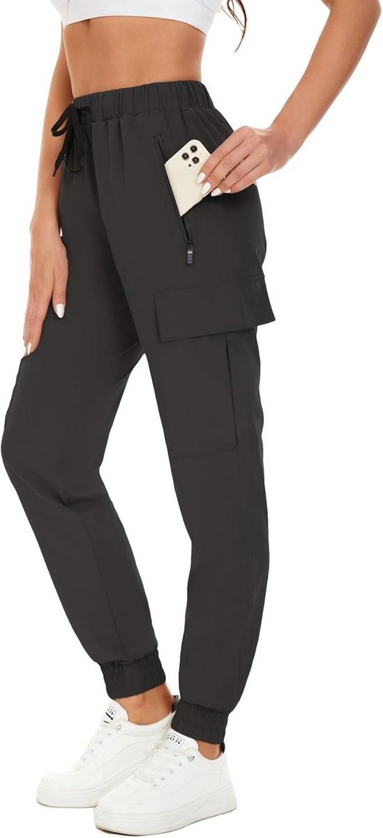 Dames Cargobroek Hoge Taille Elastiek Sneldrogend Comfortabele Yoga & Sportbroek — afbeelding 2