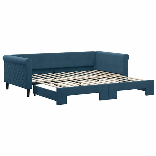 vidaXL-Slaapbank-met-onderschuifbed-100x200-cm-fluweel-blauw