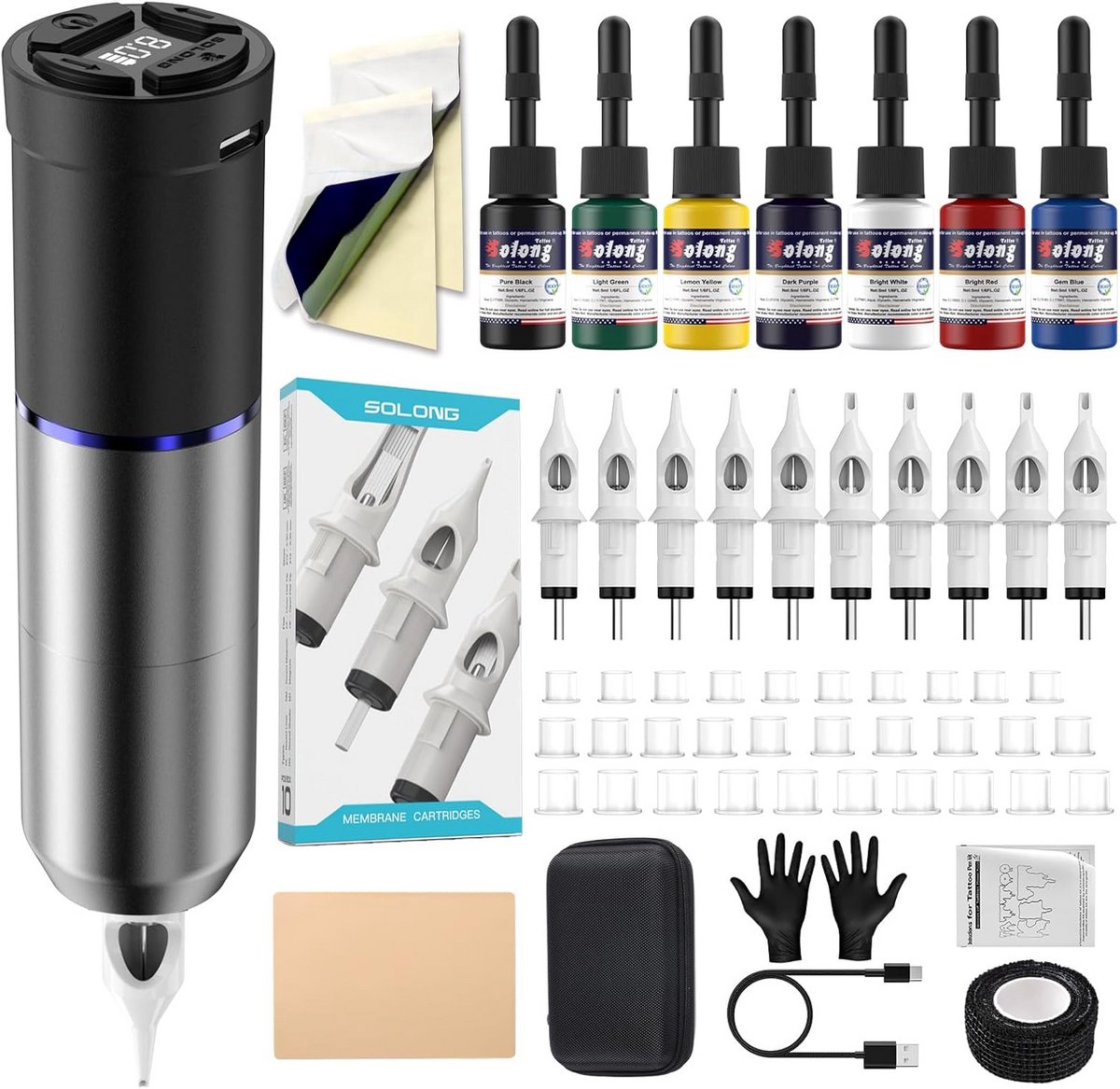Professionele Draadloze Tattoo Pen Machine voor Permanente Make-up en Tatoeages