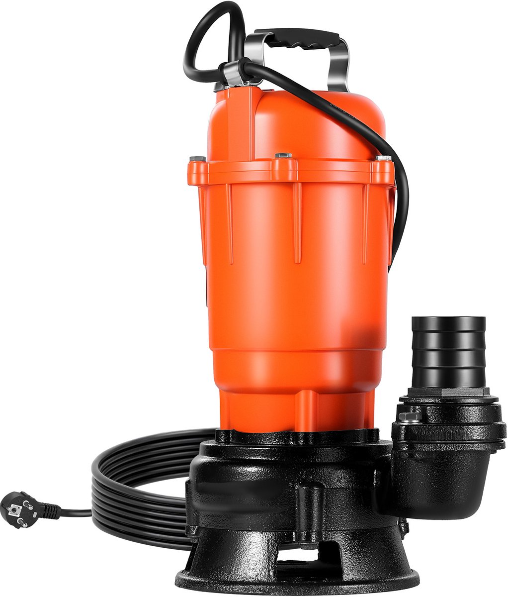 VEVOR 550w Dompelpomp, 18.000 L/U, Gietijzeren Vuilwaterpomp met 5,08 cm Uitlaat, Max. Opvoerhoogte 10 M, voor Het Verpompen van Vuil Water, voor Zwembaden, Tuinen, Vijvers, Kelders En Overstroomde Gebieden