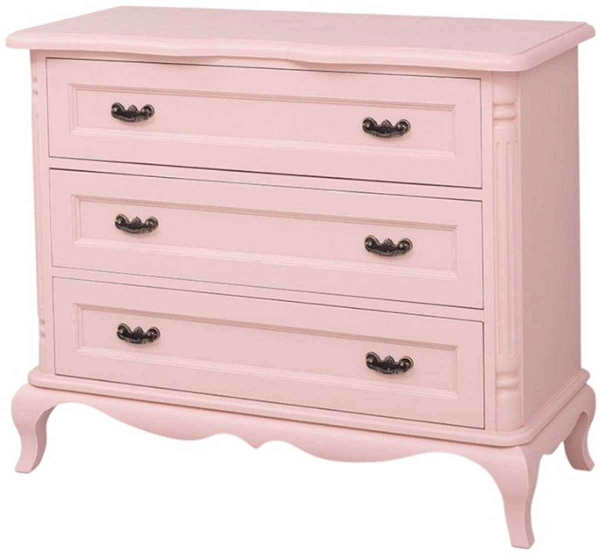 Klassieke commode/dressoir/ladekast Versailles met Queen ann poten -110 cm- roze (PS646)