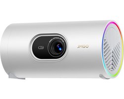 MELVRA Mini Beamer - Picoplay Projector - 400 ISO lumen - Google TV - Netflix - Gimbal Real-time Autofocus - Tot 200 inch - HDR10 - Blu-ray 3D - Outdoor & Gaming - Wit